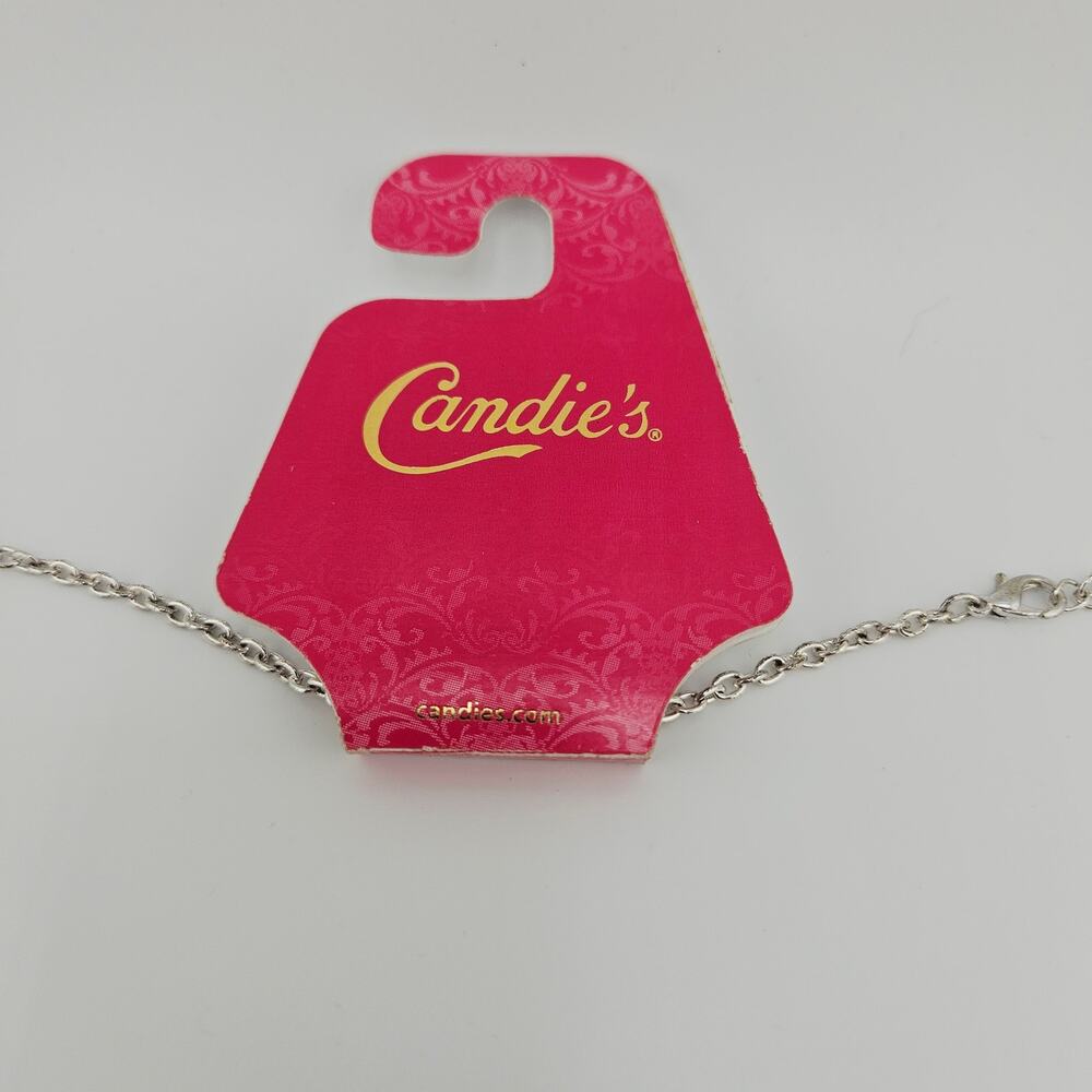 Candie's Silver Tone Owl Pendant On Chain Statement Necklace 2010's Boho NWT - Picture 5 of 6